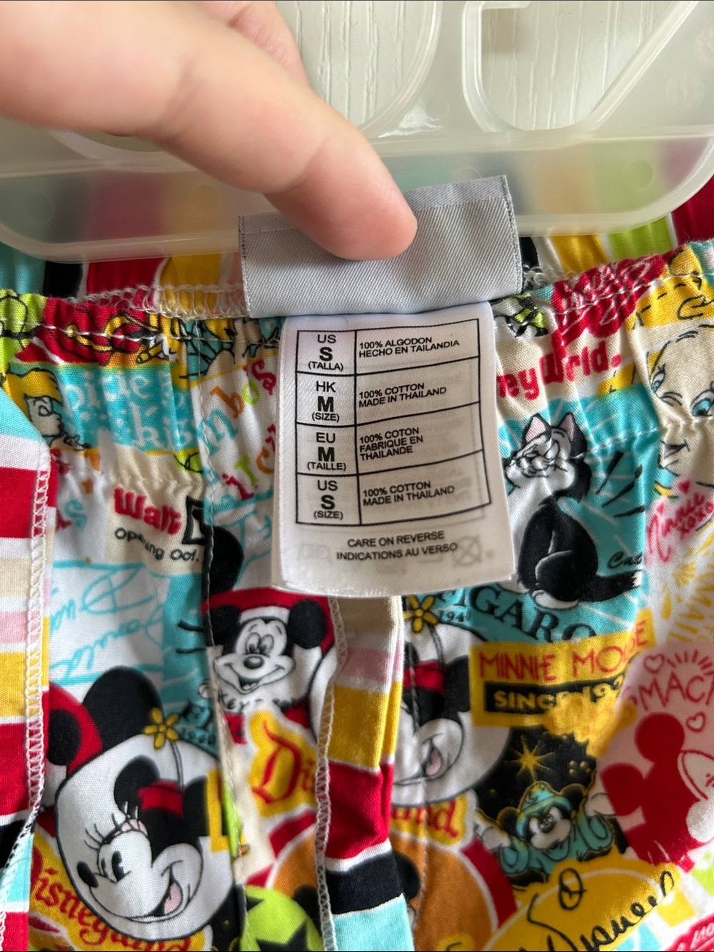 Official Disney Multicolor Striped Drawstring Mickey Lounge Shorts - Picture 4 of 6